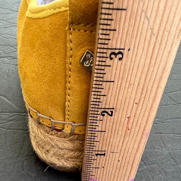Women Sam Edelman yellow Suede platform slip On Sneakers - Picture 9 of 10